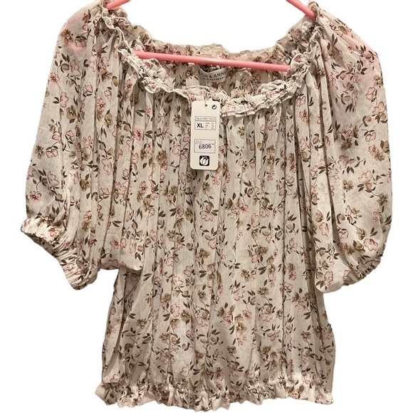 JON & ANNA OFF THE SHOULDER TOP SIZE XL - Picture 1 of 6